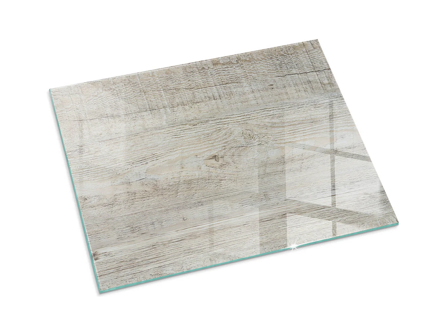 Glasplatte zum Schutz vor Funkenflug, Kaminauflage - Rechteck - 80x60 - Muster aus perforiertem Blech