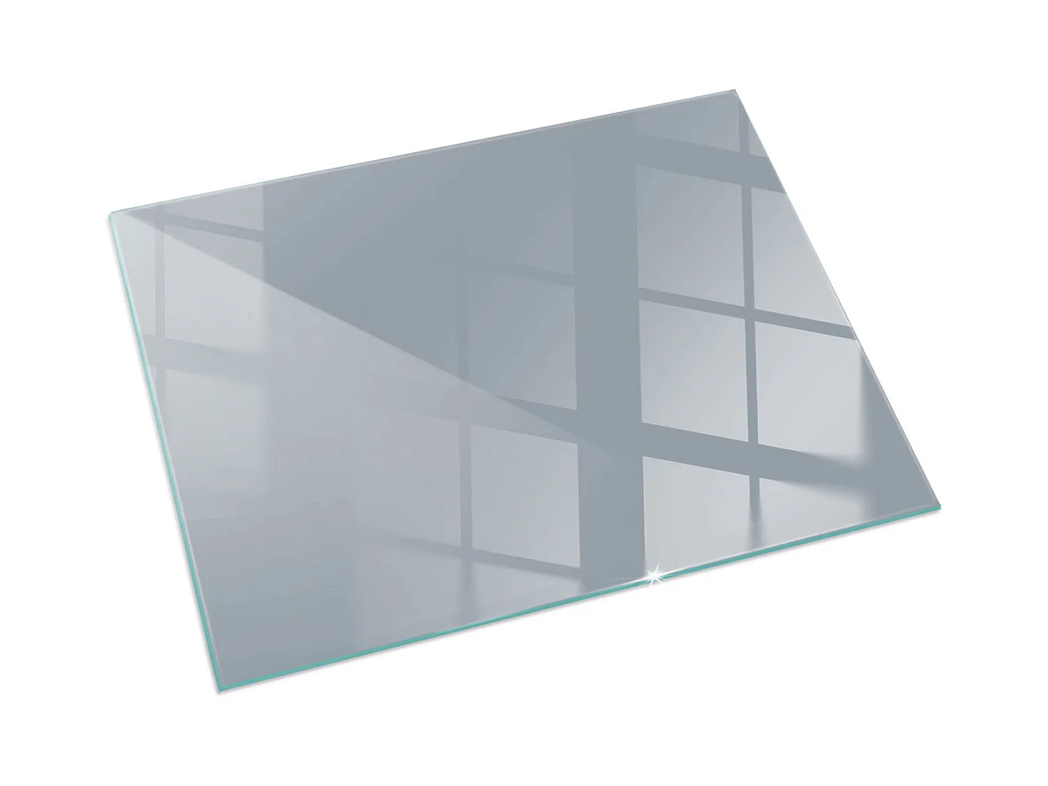 Glasplatte zum Schutz vor Funkenflug, Kaminauflage - Rechteck - 60X40 - Farbe Grau