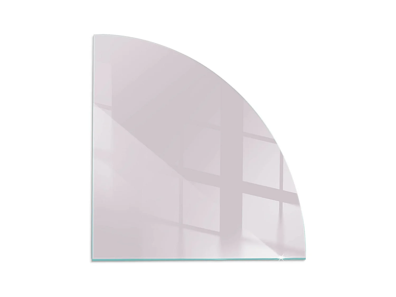 Plaque de sol en verre pour poêle - Un quart - 1/4 100x100 - Couleur Violet clair