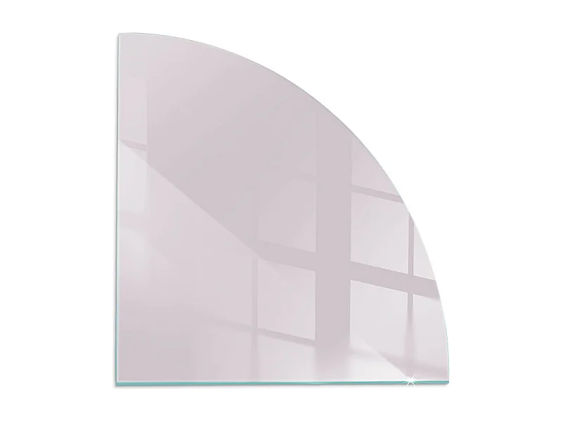 Glasplatte zum Schutz vor Funkenflug, Kaminauflage - Ein Viertel - 1/4 100x100 - Farbe Hellviolett