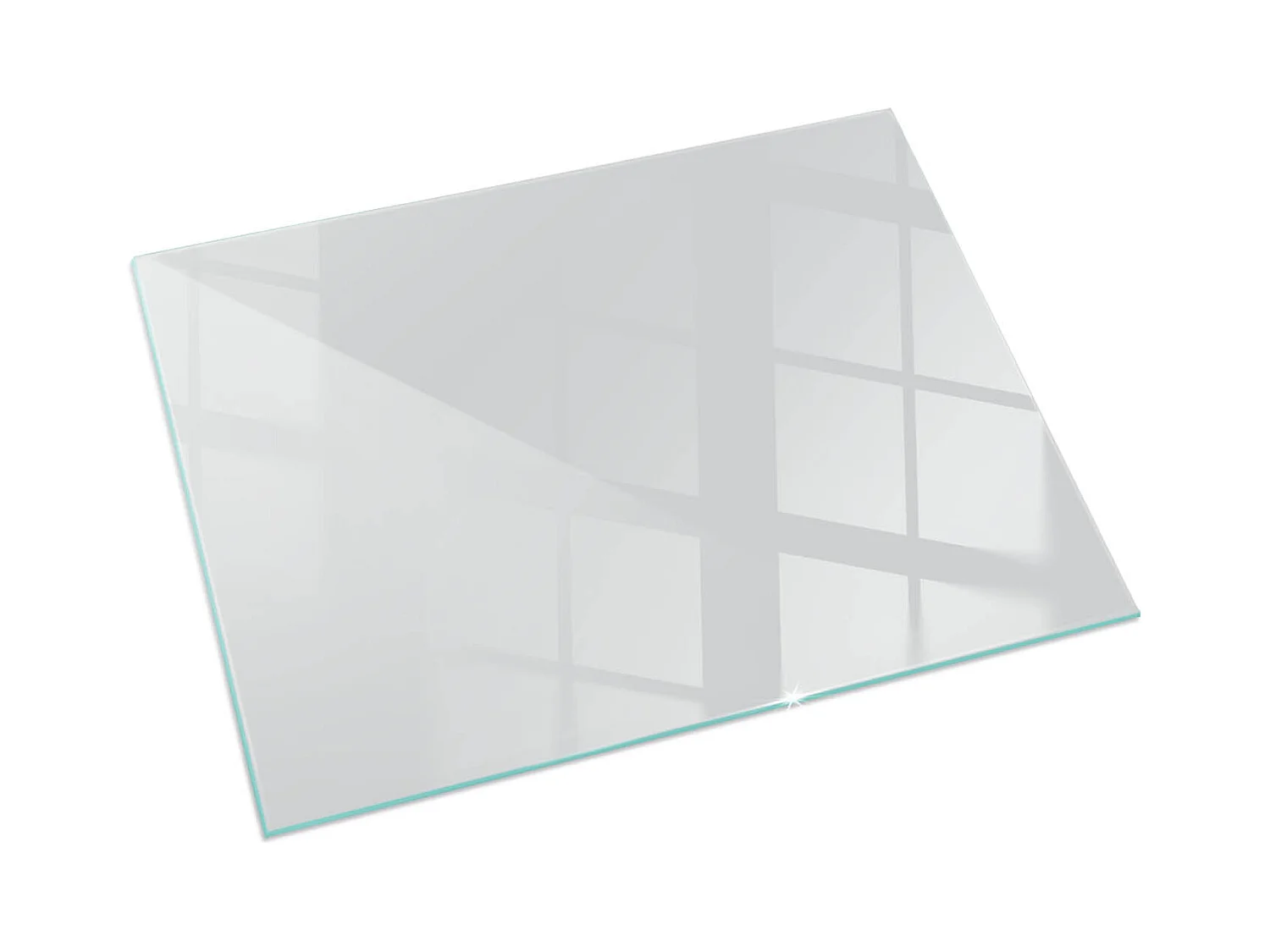 Glasplatte zum Schutz vor Funkenflug, Kaminauflage - Rechteck - 60X40 - Farbe Grau