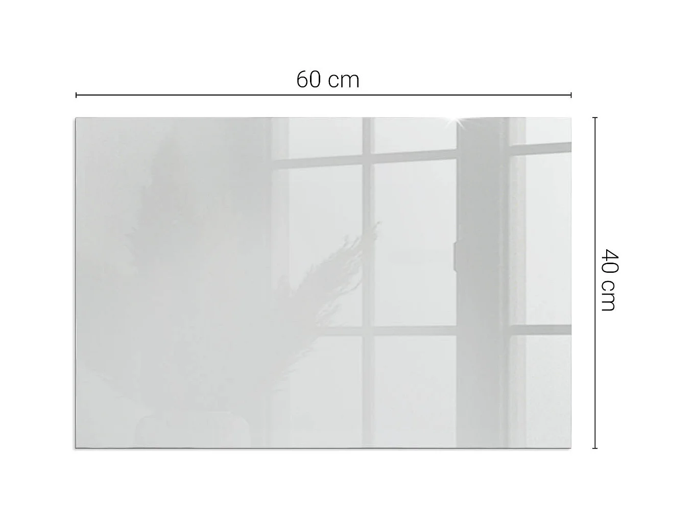 Glasplatte zum Schutz vor Funkenflug, Kaminauflage - Rechteck - 60X40 - Farbe Grau