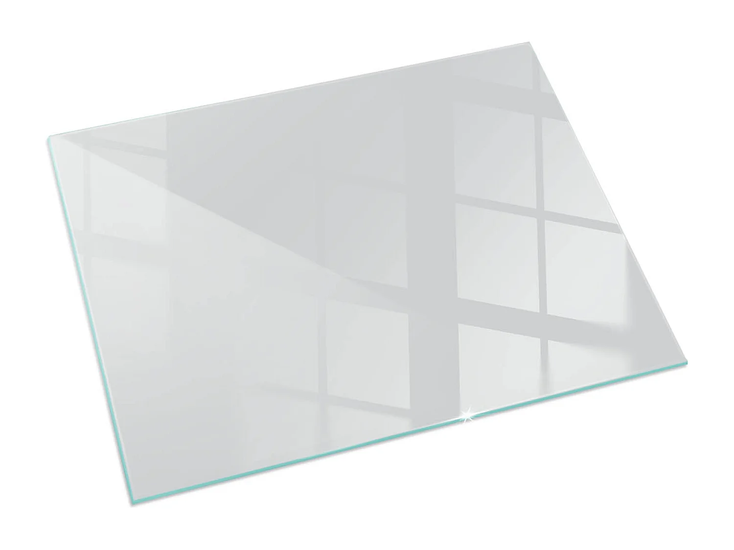 Glasplatte zum Schutz vor Funkenflug, Kaminauflage - Rechteck - 60X40 - Farbe Grau