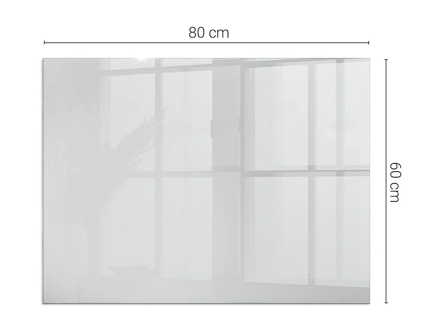 Plaque de sol en verre pour poêle - Rectangle - 80x60 - Couleur Beige