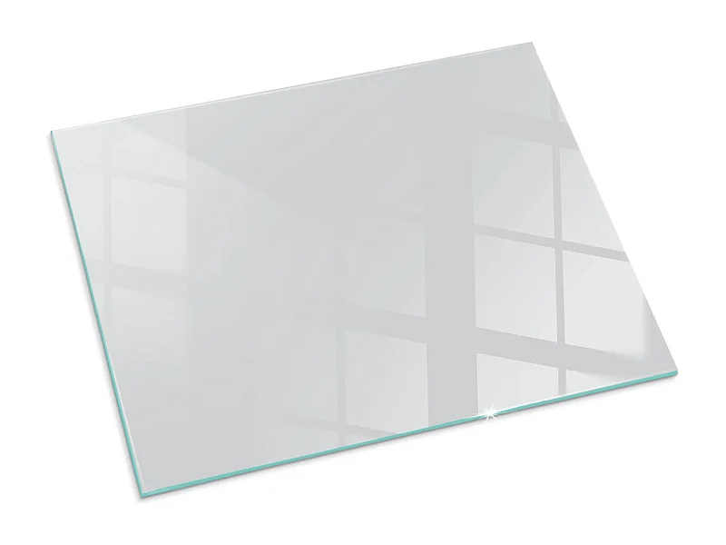 Glasplatte zum Schutz vor Funkenflug, Kaminauflage - Rechteck - 80x60 - Farbe Beige