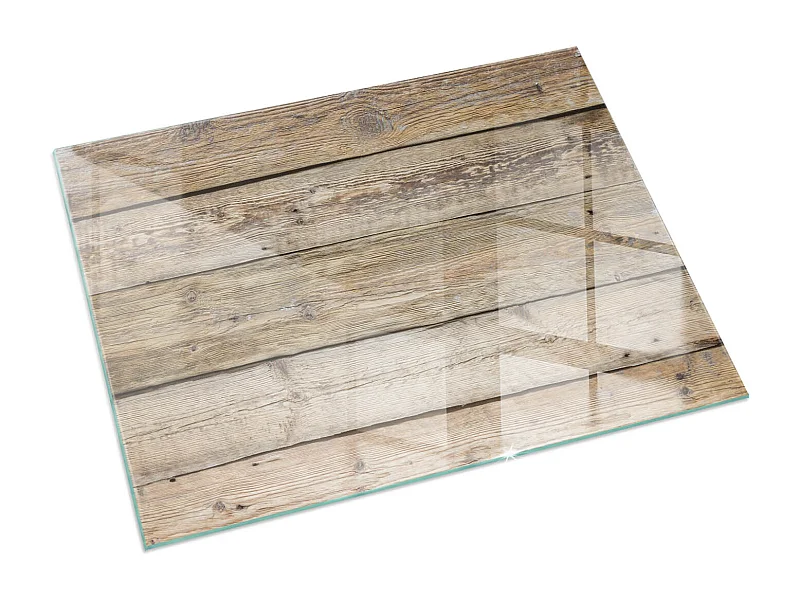 Vloerplaat voor houtkachel, onder open haard - Rechthoek - 60X40 - Textuur van houten planken