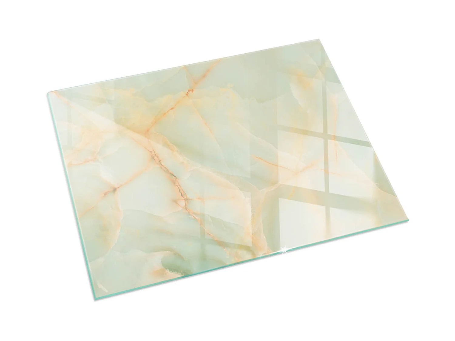 Vloerplaat voor houtkachel, onder open haard - Rechthoek - 120x80 - Abstract marmeren patroon