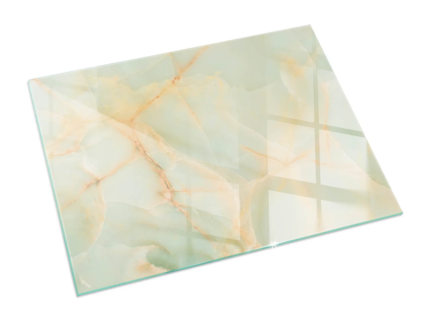 Plaque de sol en verre pour poêle - Rectangle - 120x80 - Modèle de marbre abstrait