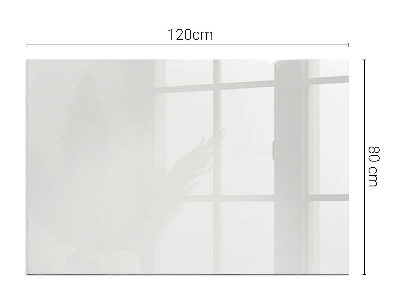 Plaque de sol en verre pour poêle - Rectangle - 120x80 - Couleur Gris