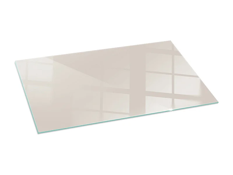 Glasplatte zum Schutz vor Funkenflug, Kaminauflage - Rechteck - 140x70 - Farbe Blassrosa