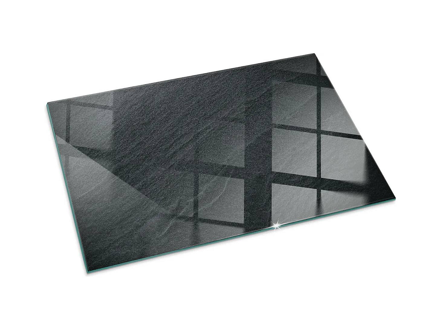 Plaque de sol en verre pour poêle - Rectangle - 100x70 - Texture de pierre naturelle