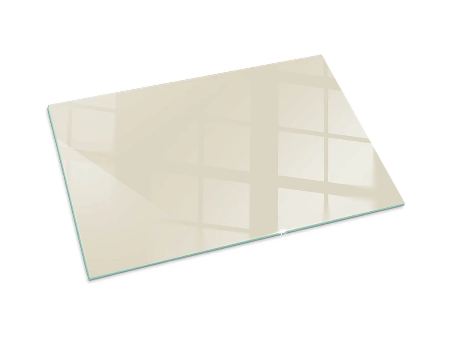 Glasplatte zum Schutz vor Funkenflug, Kaminauflage - Rechteck - 100x70 - Farbe Beige