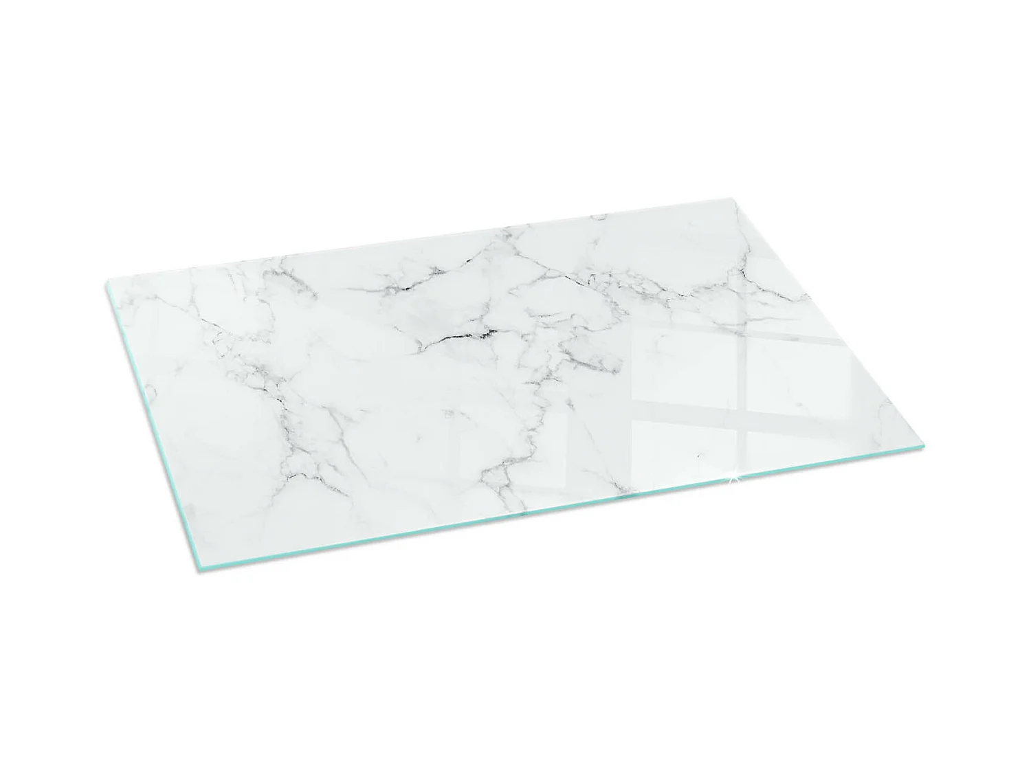 Vloerplaat voor houtkachel, onder open haard - Rechthoek - 140x70 - Marmerpatroon met aderen