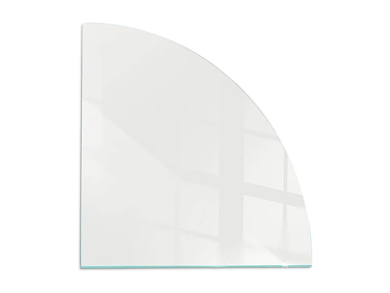 Glasplatte zum Schutz vor Funkenflug, Kaminauflage - Ein Viertel - 1/4 100x100 - Elfenbeinfarbe