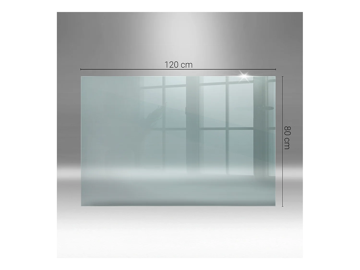 Vloerplaat voor houtkachel, onder open haard - gjennomsiktig - Rechthoek - 120x80