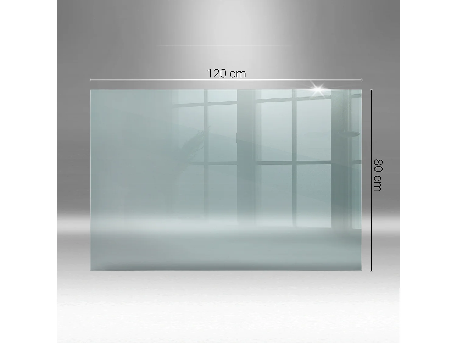 Vloerplaat voor houtkachel, onder open haard - gjennomsiktig - Rechthoek - 120x80