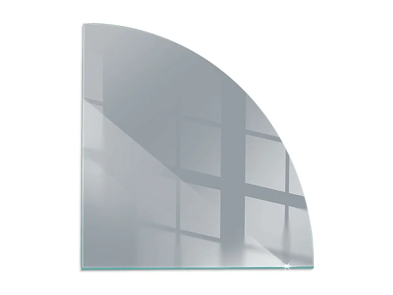 Plaque de sol en verre pour poêle - Un quart - 1/4 100x100 - Couleur Gris