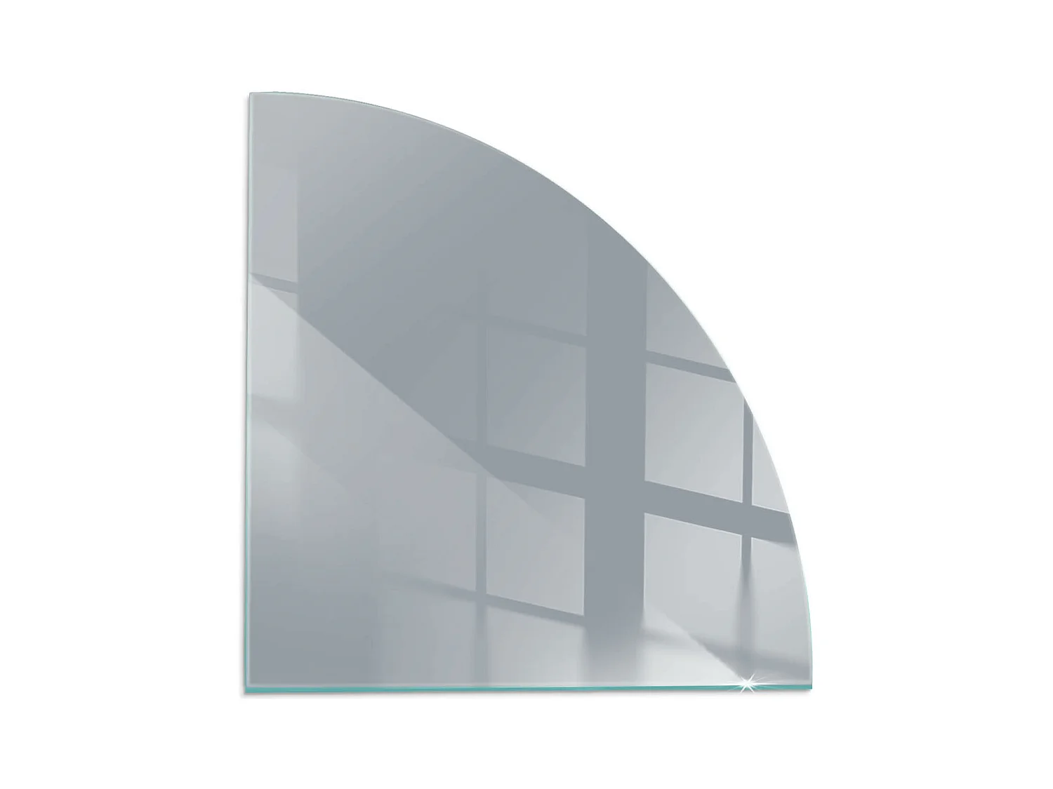Plaque de sol en verre pour poêle - Un quart - 1/4 100x100 - Couleur Gris