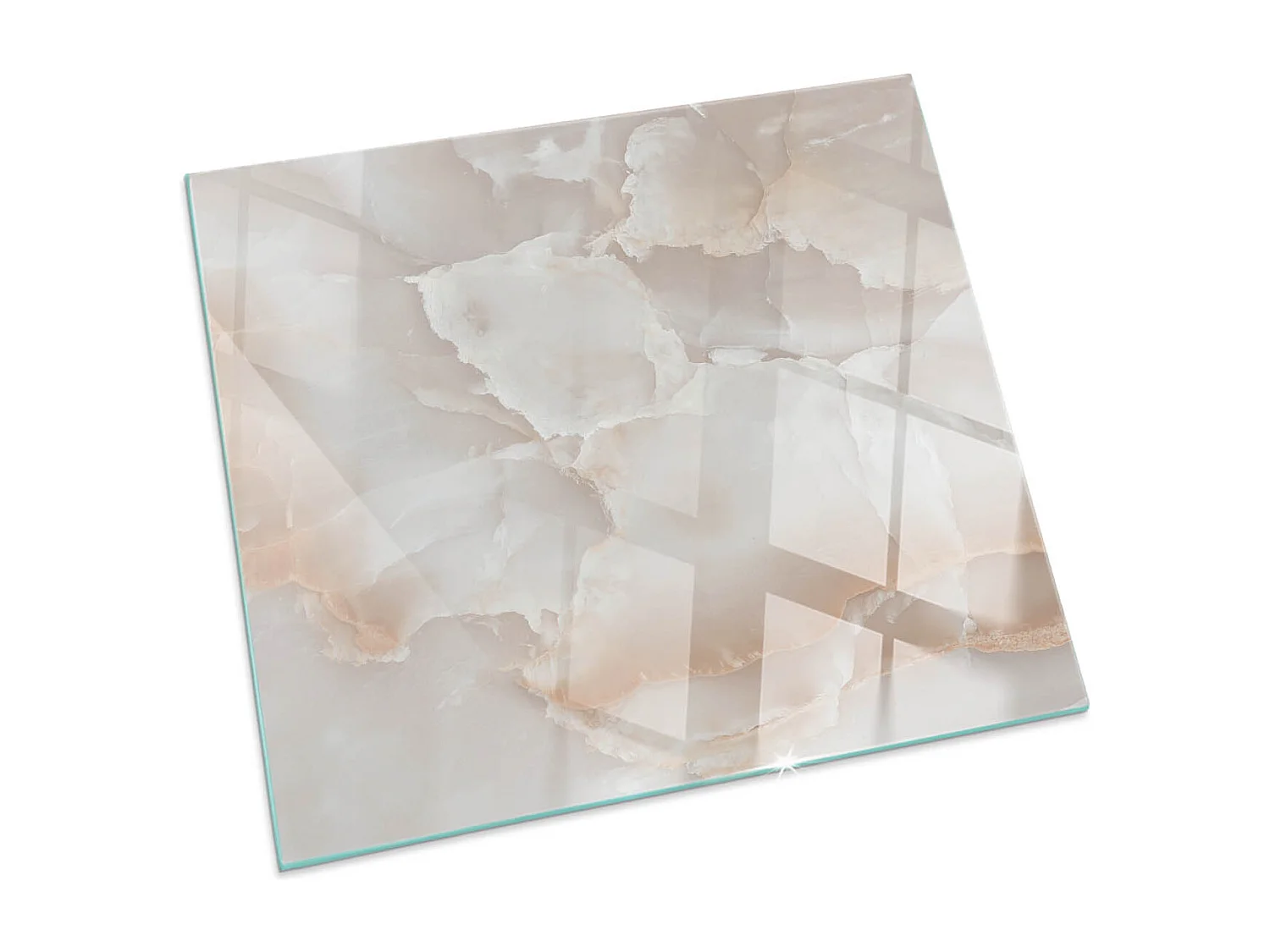 Vloerplaat voor houtkachel, onder open haard - Vierkant - 50x50 - Patroon van natuursteen