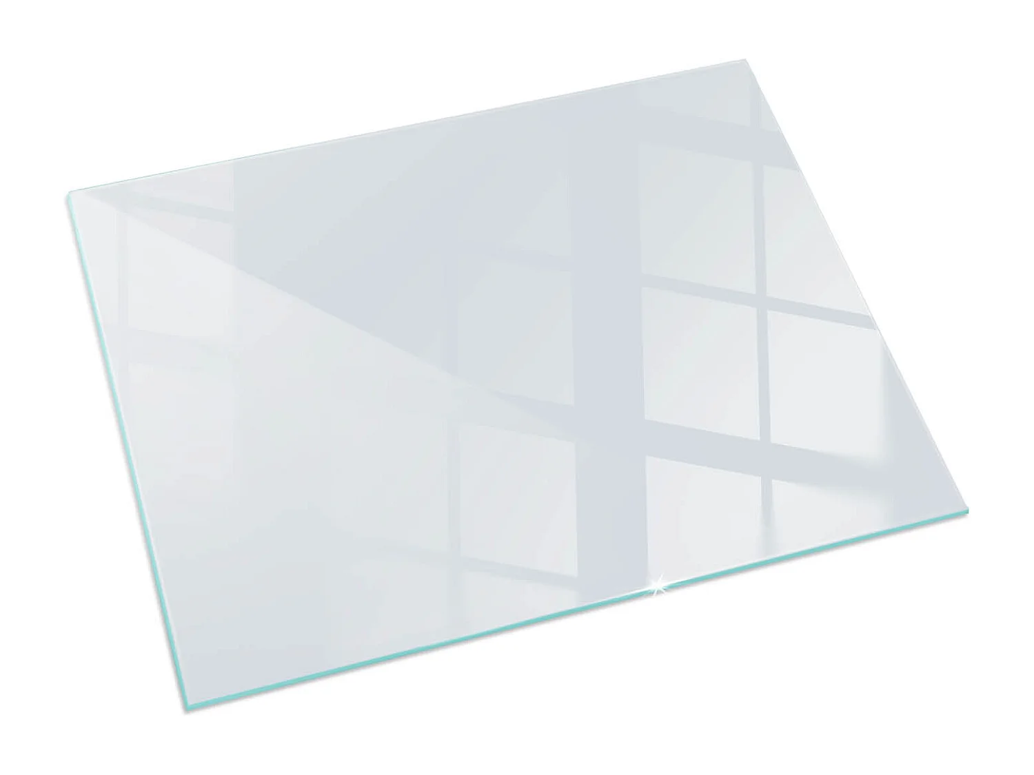 Glasplatte zum Schutz vor Funkenflug, Kaminauflage - Rechteck - 60X40 - Farbe Hellgrau