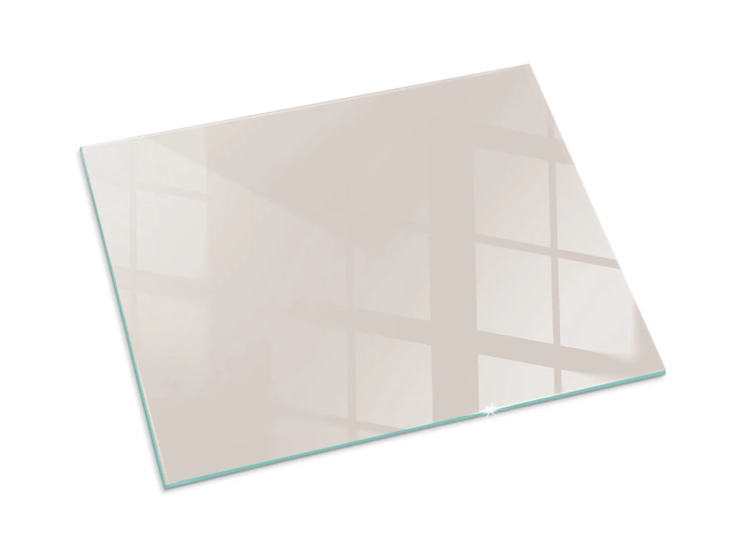 Glasplatte zum Schutz vor Funkenflug, Kaminauflage - Rechteck - 80x60 - Farbe Grau