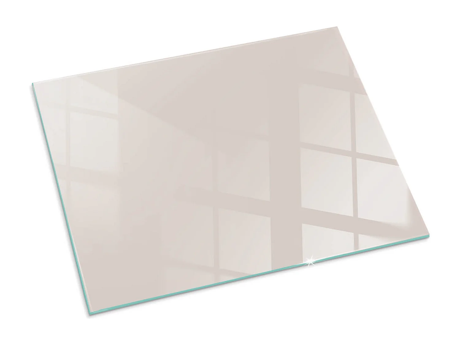 Glasplatte zum Schutz vor Funkenflug, Kaminauflage - Rechteck - 80x60 - Farbe Grau