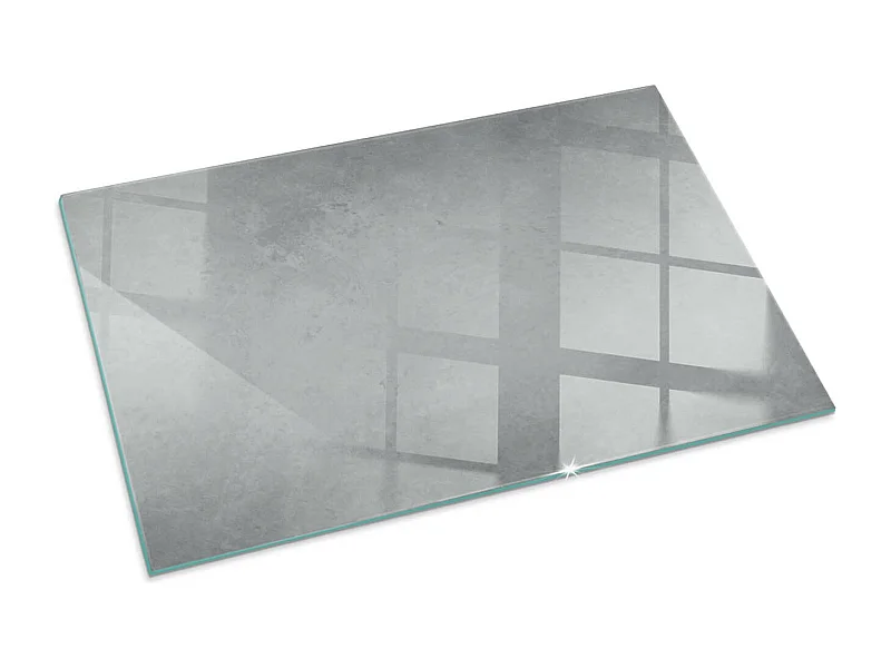 Vloerplaat voor houtkachel, onder open haard - Rechthoek - 100x70 - Betontextuur met ingang