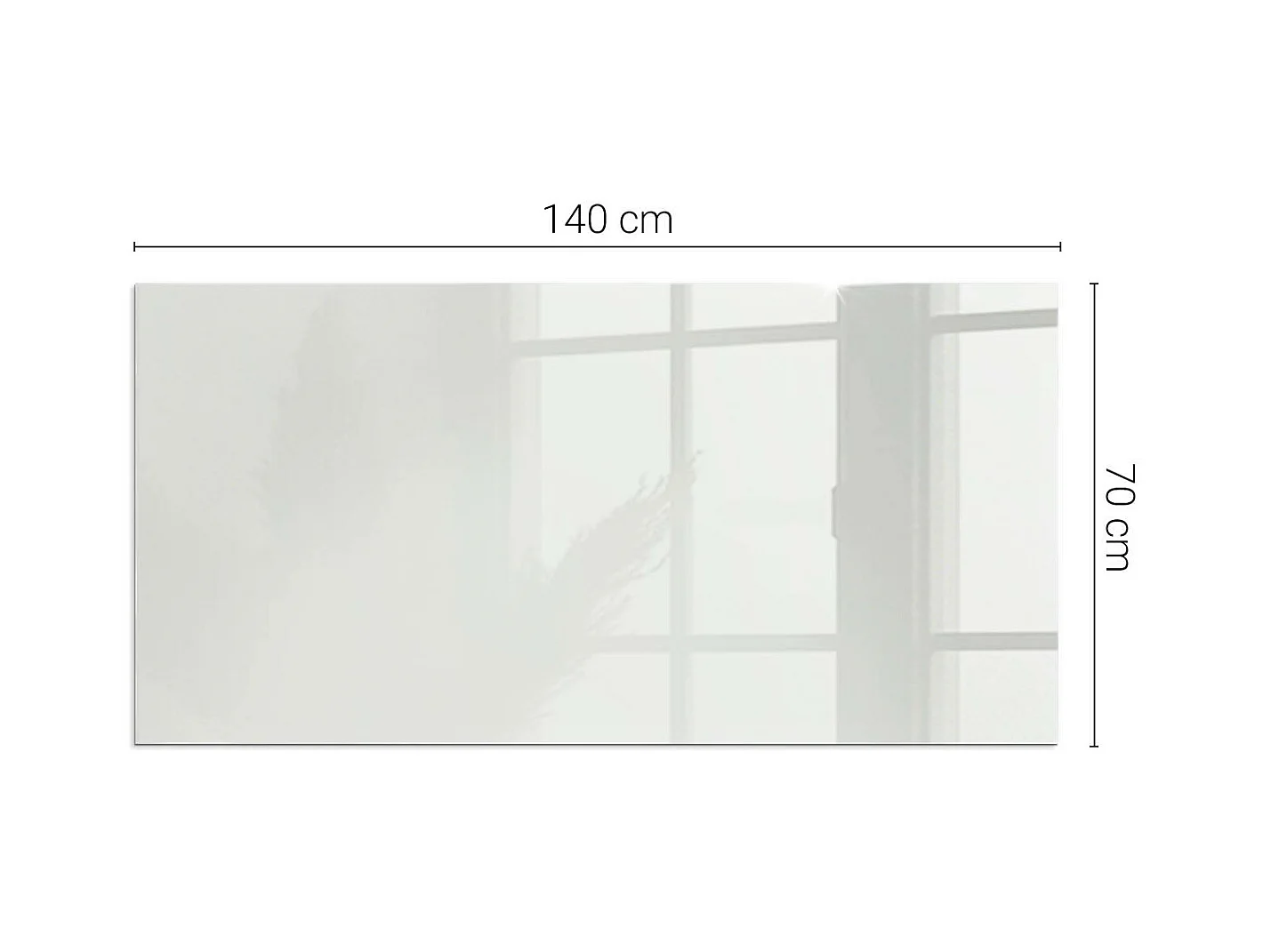 Vloerplaat voor houtkachel, onder open haard - Rechthoek - 140x70 - Kleur Grijs