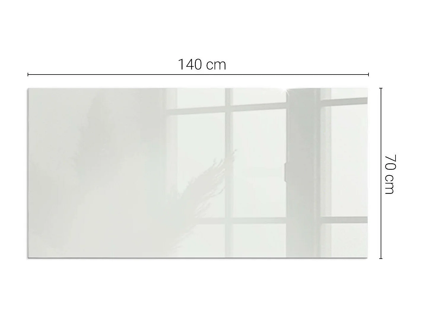 Glasplatte zum Schutz vor Funkenflug, Kaminauflage - Rechteck - 140x70 - Farbe Grau