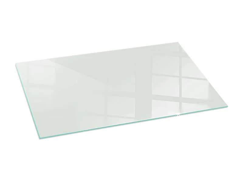 Glasplatte zum Schutz vor Funkenflug, Kaminauflage - Rechteck - 140x70 - Farbe Grau