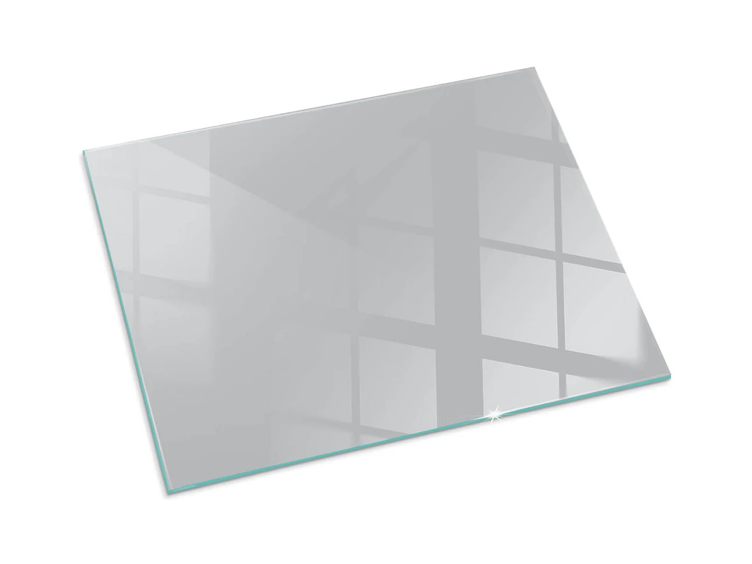 Glasplatte zum Schutz vor Funkenflug, Kaminauflage - Rechteck - 80x60 - Farbe Blassrosa