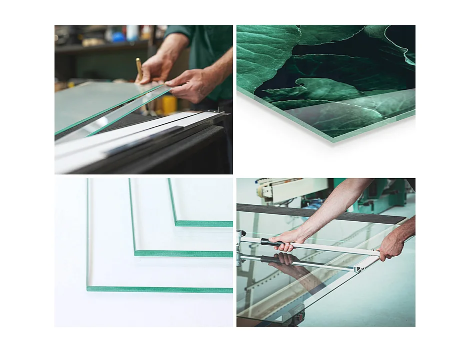 Glasplatte zum Schutz vor Funkenflug, Kaminauflage - Rechteck - 80x60 - Farbe Blassrosa