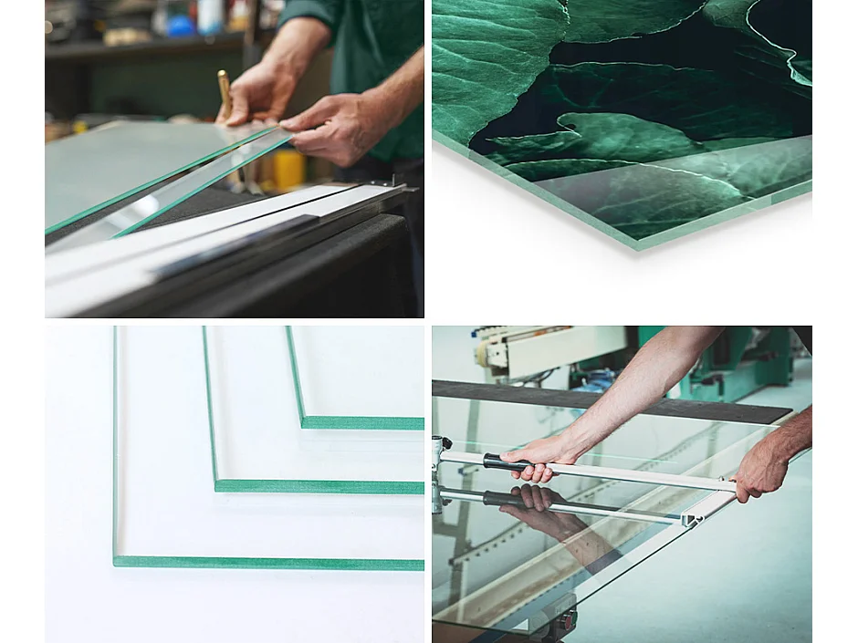 Glasplatte zum Schutz vor Funkenflug, Kaminauflage - Rechteck - 80x60 - Farbe Blassrosa