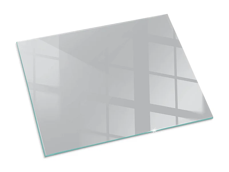 Glasplatte zum Schutz vor Funkenflug, Kaminauflage - Rechteck - 80x60 - Farbe Blassrosa