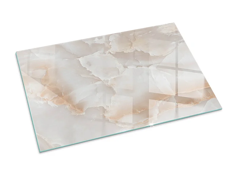 Plaque de sol en verre pour poêle - Rectangle - 100x70 - Motif en pierre naturelle