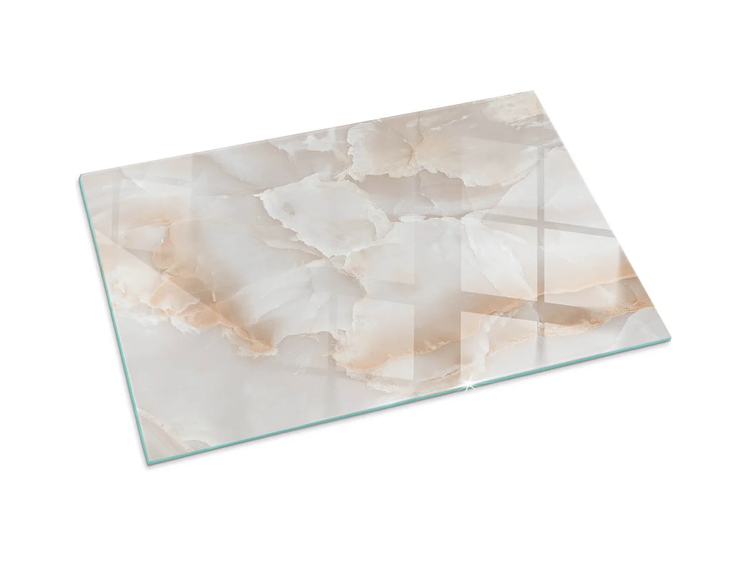 Plaque de sol en verre pour poêle - Rectangle - 100x70 - Motif en pierre naturelle