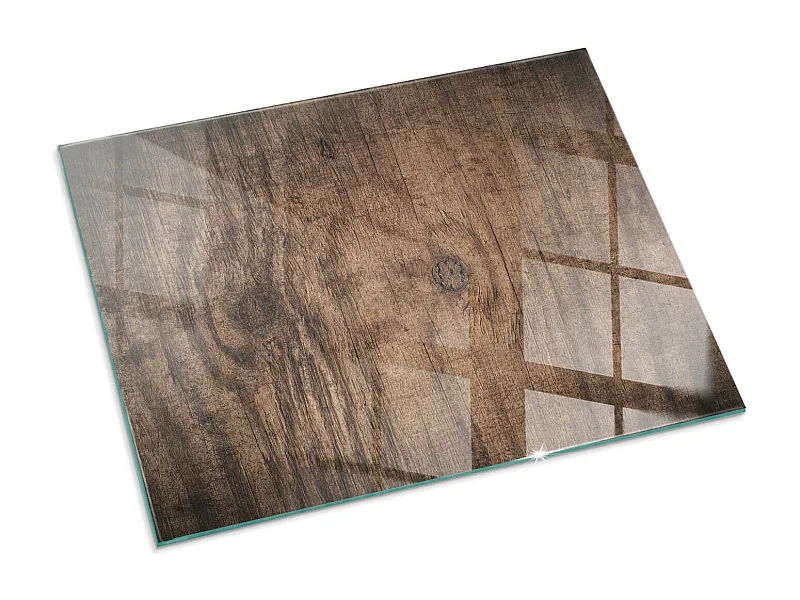 Glasplatte zum Schutz vor Funkenflug, Kaminauflage - Rechteck - 80x60 - Betontextur mit Wirkung