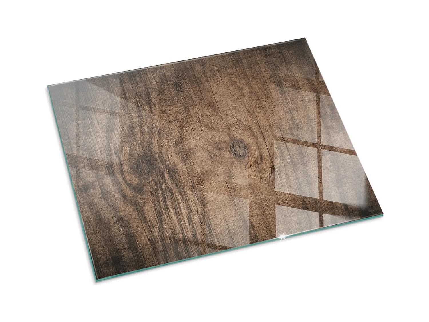 Glasplatte zum Schutz vor Funkenflug, Kaminauflage - Rechteck - 80x60 - Betontextur mit Wirkung