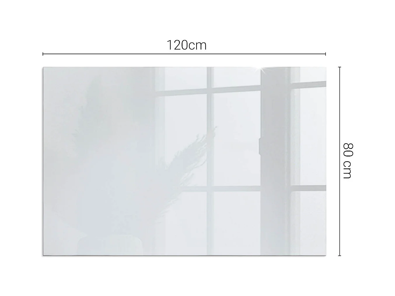 Vloerplaat voor houtkachel, onder open haard - Rechthoek - 120x80 - Kleur Lichtgrijs