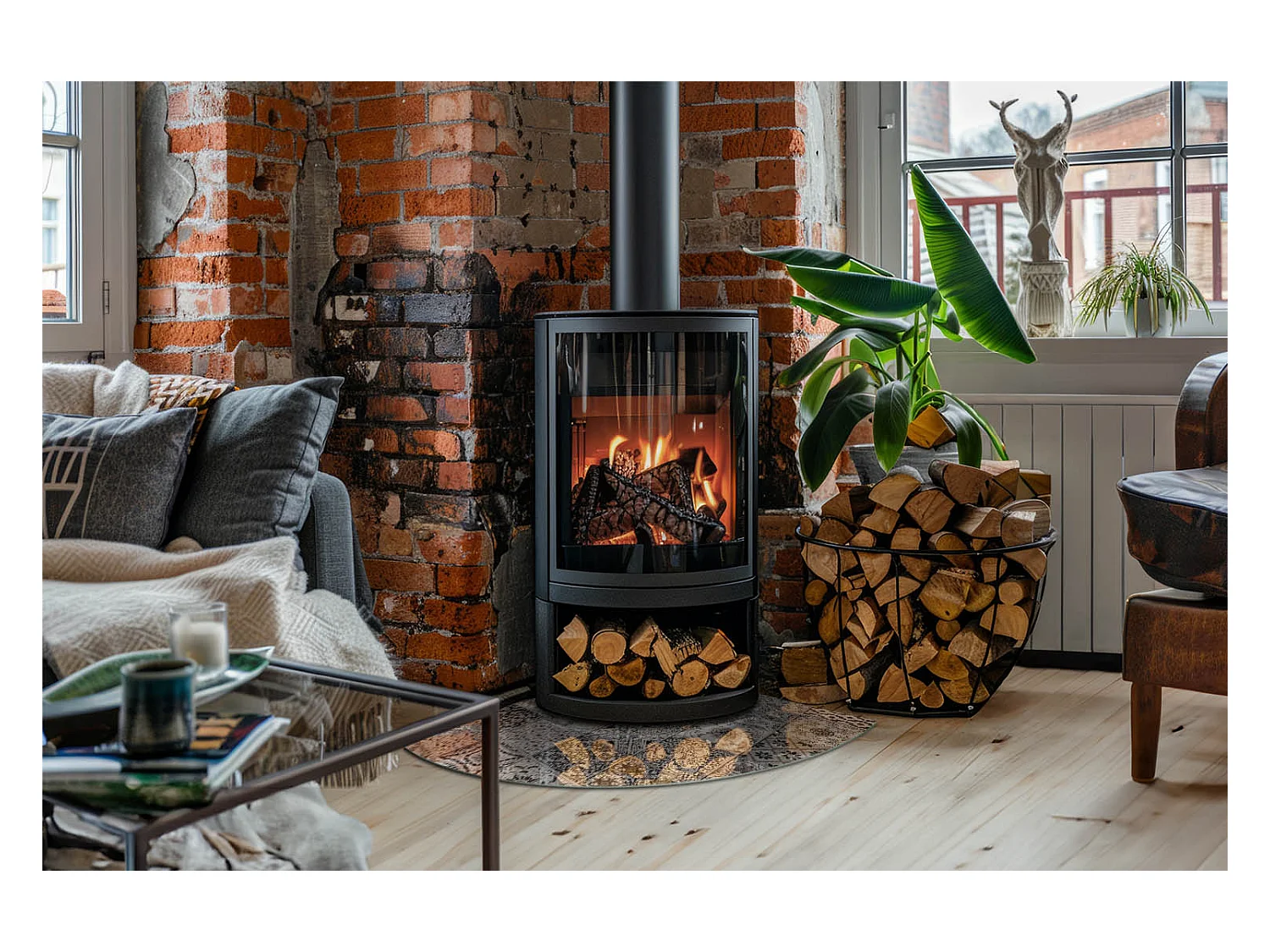 Plaque de sol en verre pour poêle - Un quart - 1/4 100x100 - Modèles de carreaux décoratifs