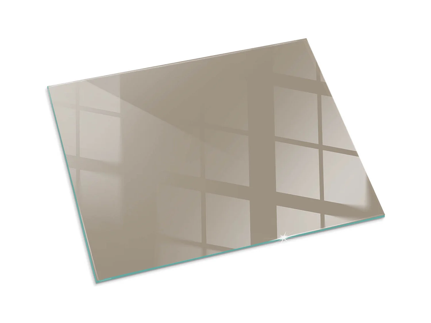 Glasplatte zum Schutz vor Funkenflug, Kaminauflage - Rechteck - 80x60 - Farbe Grau