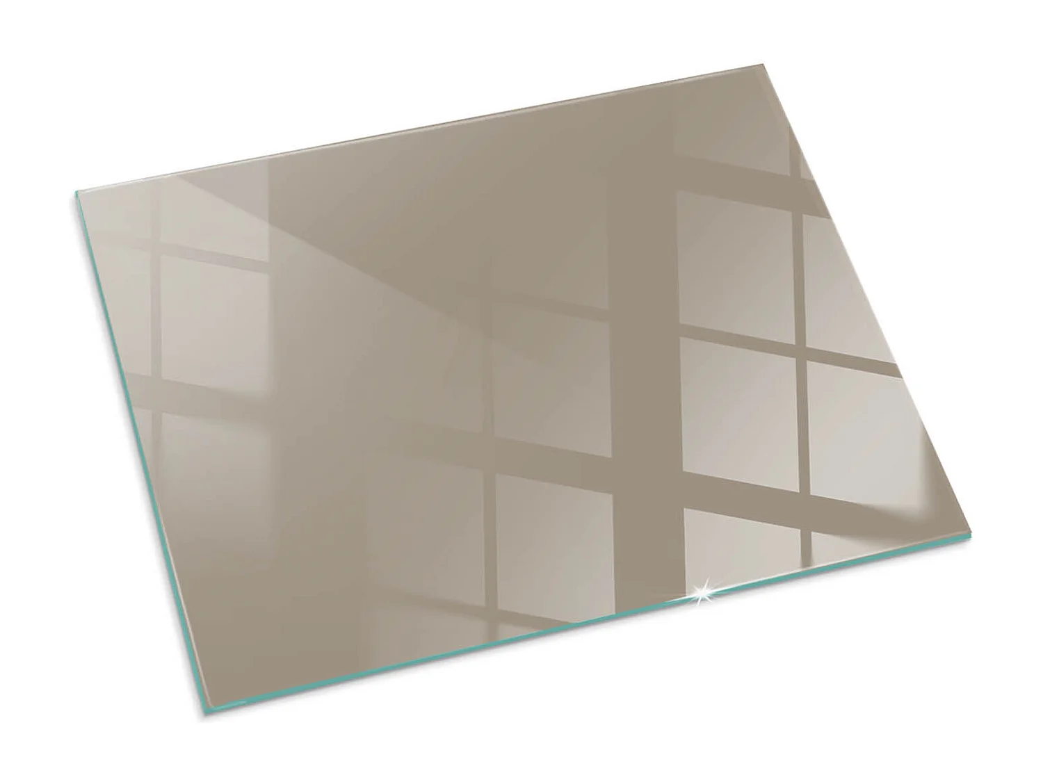 Glasplatte zum Schutz vor Funkenflug, Kaminauflage - Rechteck - 80x60 - Farbe Grau