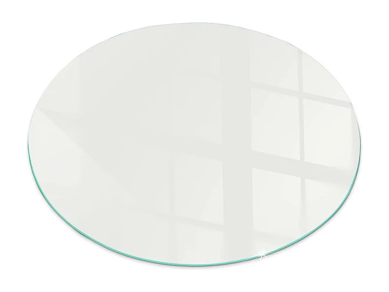 Vloerplaat voor houtkachel, onder open haard - Wiel - 50x50 - Ivoor kleur