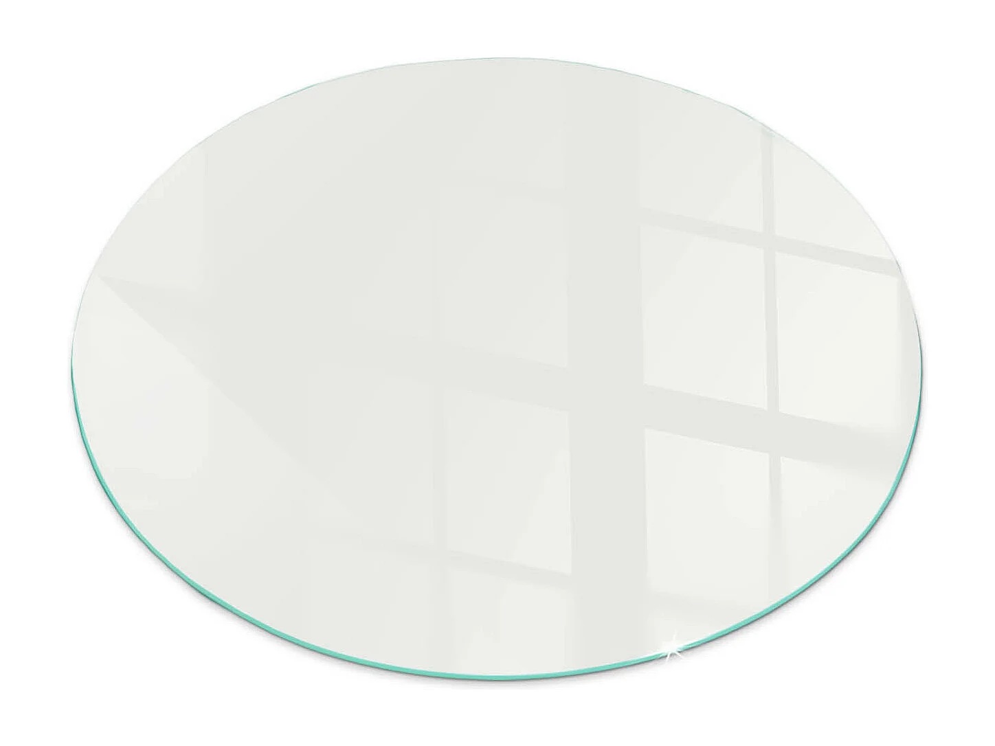 Plaque de sol en verre pour poêle - Roue - 50x50 - Couleur ivoire