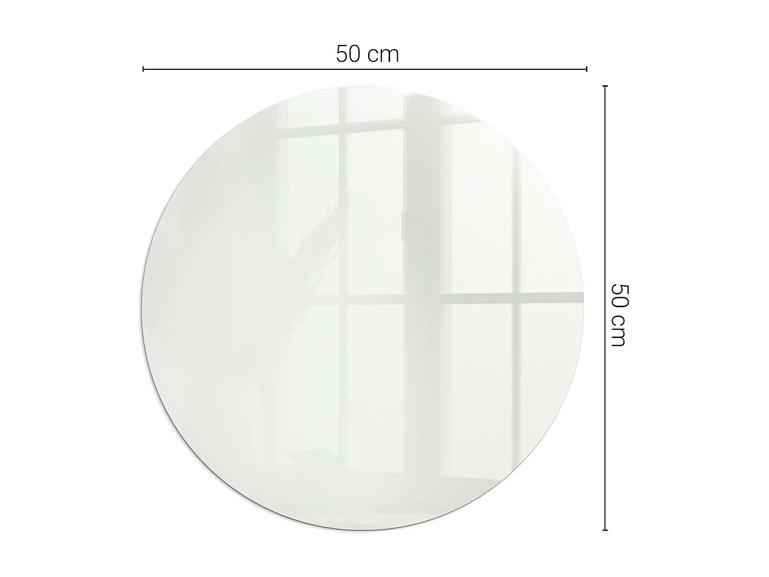 Plaque de sol en verre pour poêle - Roue - 50x50 - Couleur ivoire