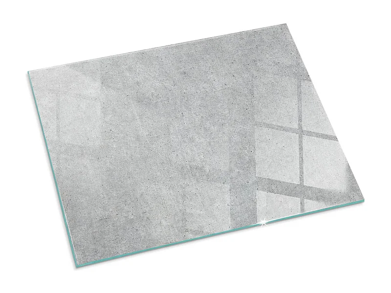 Glasplatte zum Schutz vor Funkenflug, Kaminauflage - Rechteck - 80x60 - Dekoratives Mosaikmuster