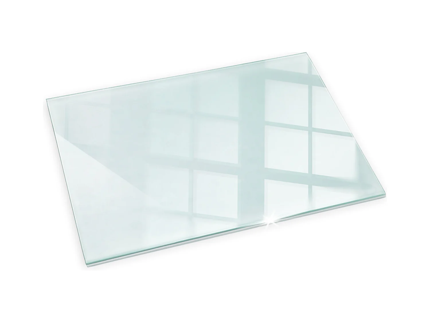 Plaque de sol en verre pour poêle - transparent - Rectangle - 100x70