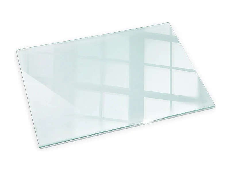 Glasplatte zum Schutz vor Funkenflug, Kaminauflage - transparent  - Rechteck - 100x70