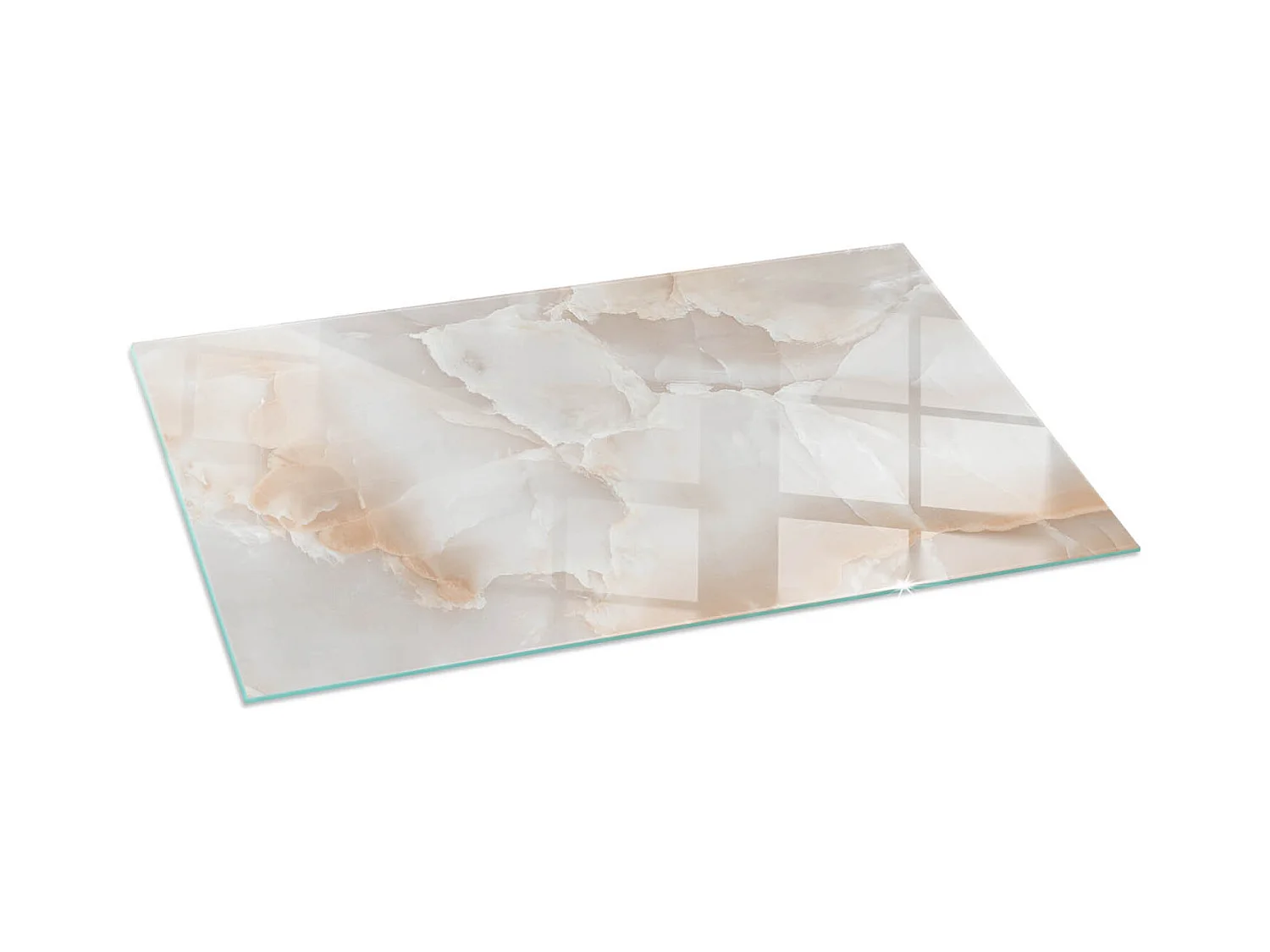 Plaque de sol en verre pour poêle - Rectangle - 140x70 - Motif en pierre naturelle