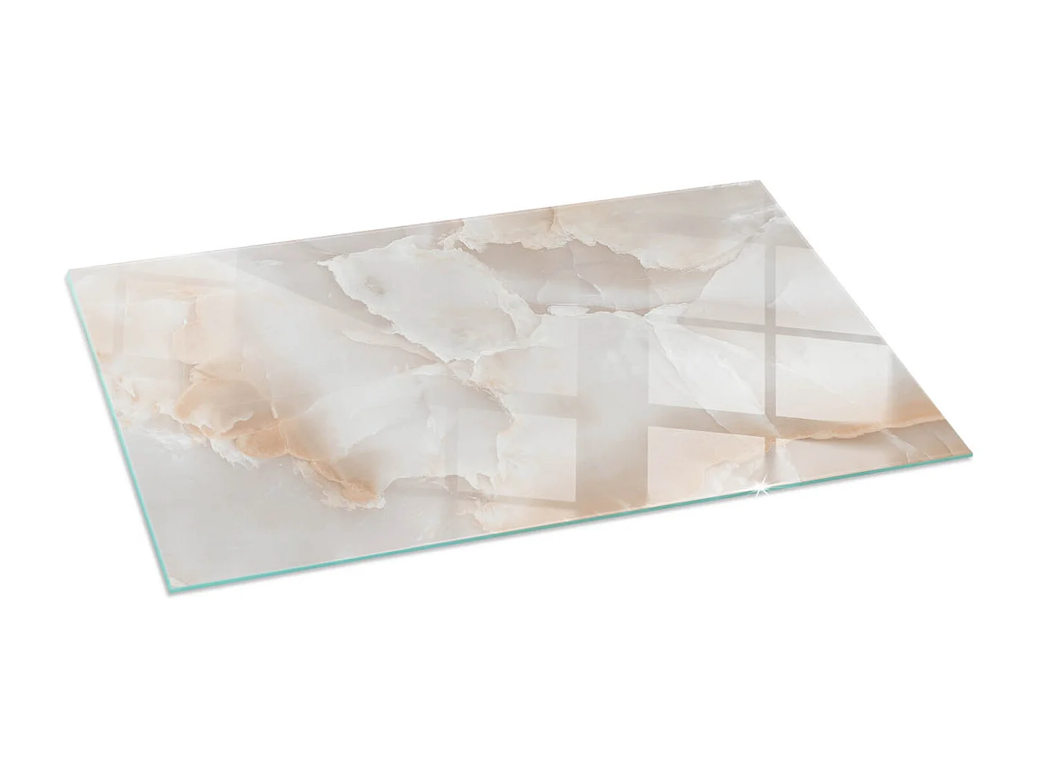 Vloerplaat voor houtkachel, onder open haard - Rechthoek - 140x70 - Patroon van natuursteen